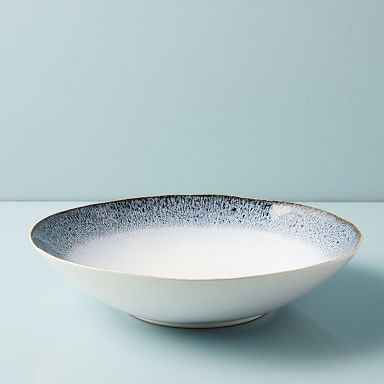 Reactive Glaze Pasta Bowls - Black/White