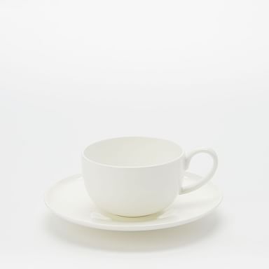 Rim Bone China Teacup & Saucer Set