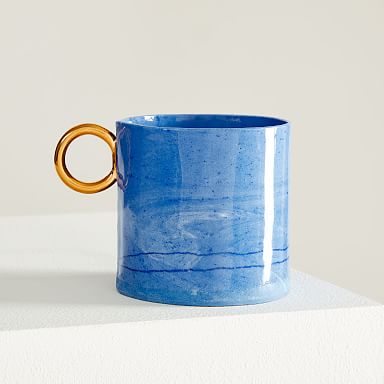 From Fran 12oz Mug - Marbled Blue